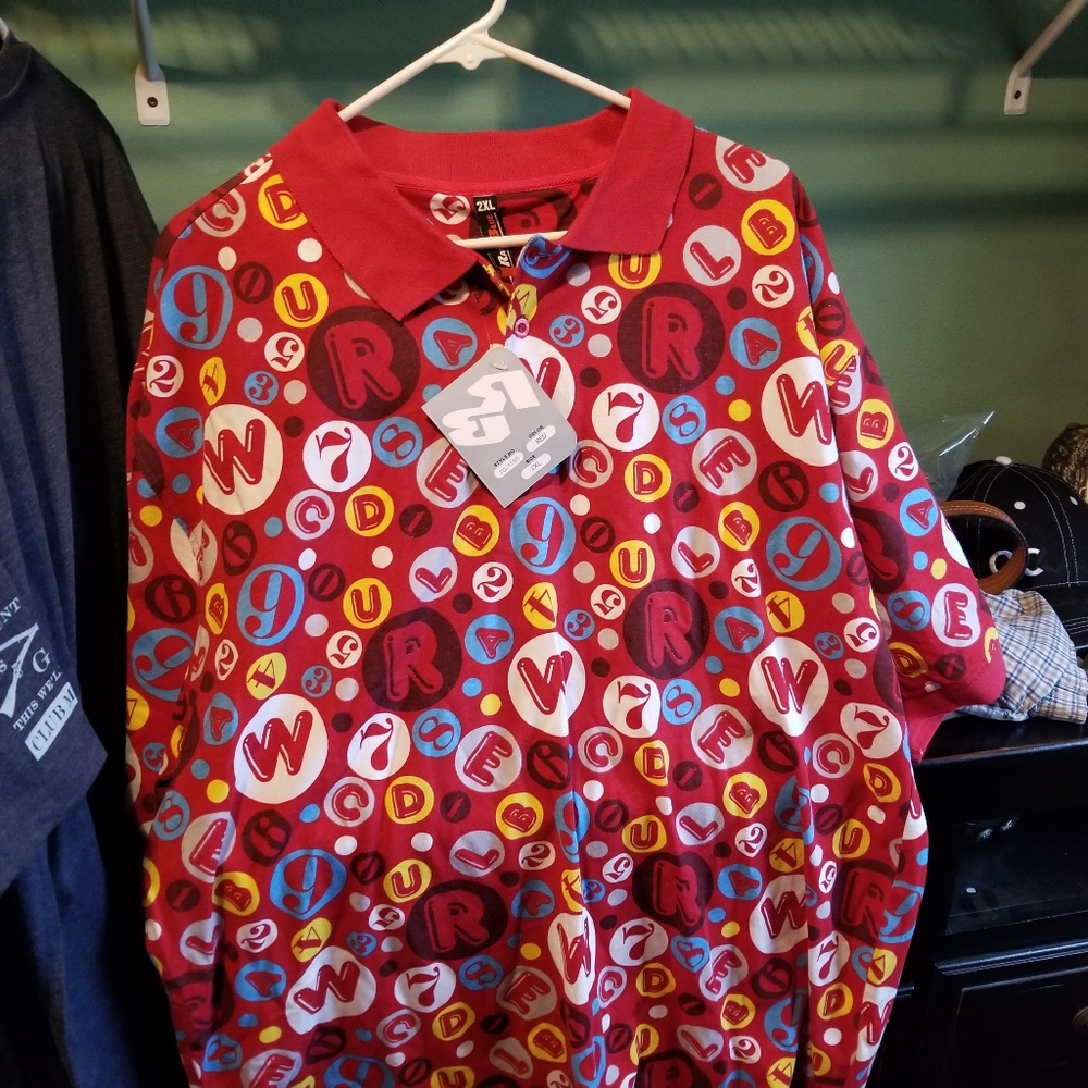 Raw Blue Red Polo Shirt 2XL NWT